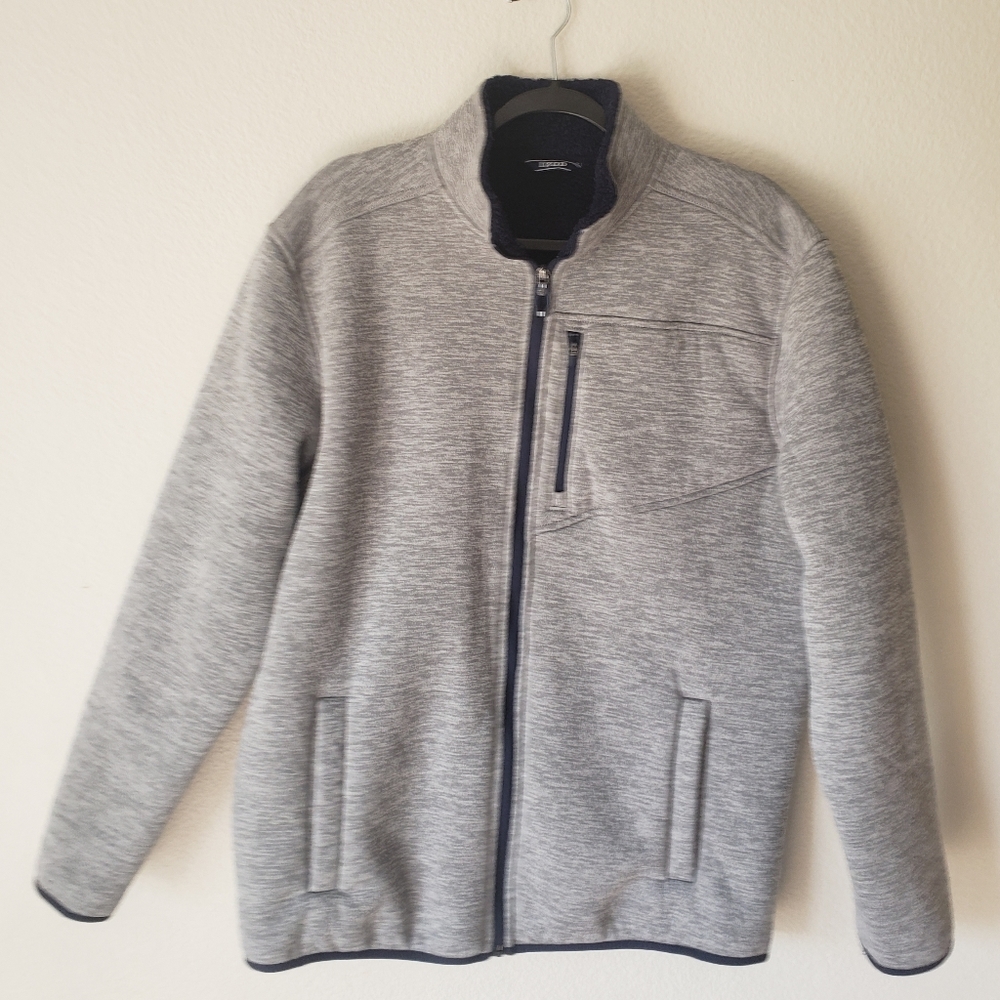 IZOD MEN'S ZIPPER JERSEY JACKET